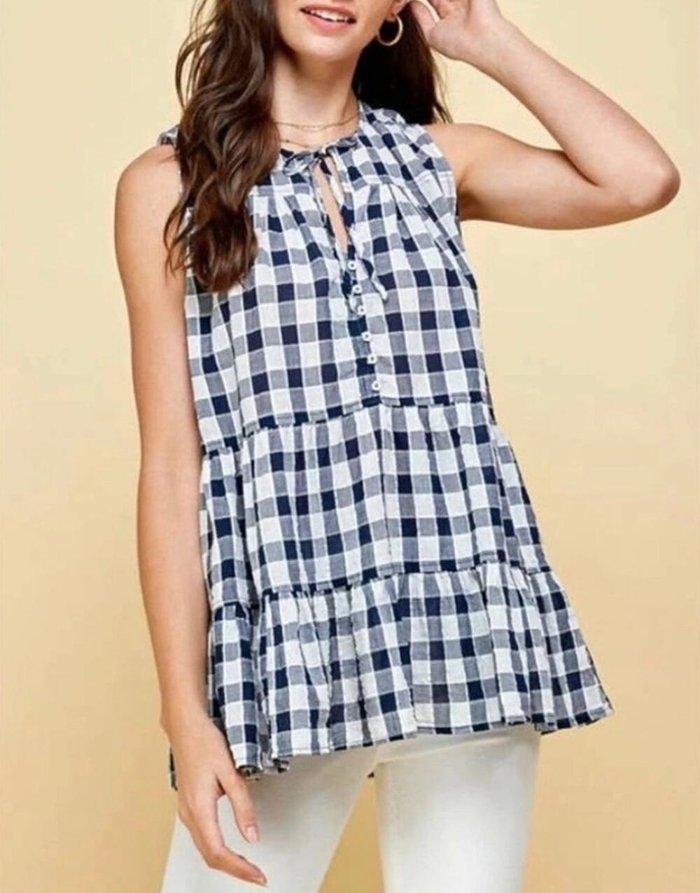 Anthropologie Pilcro and the Letterpress Neve Tiered Blouse, Medium
